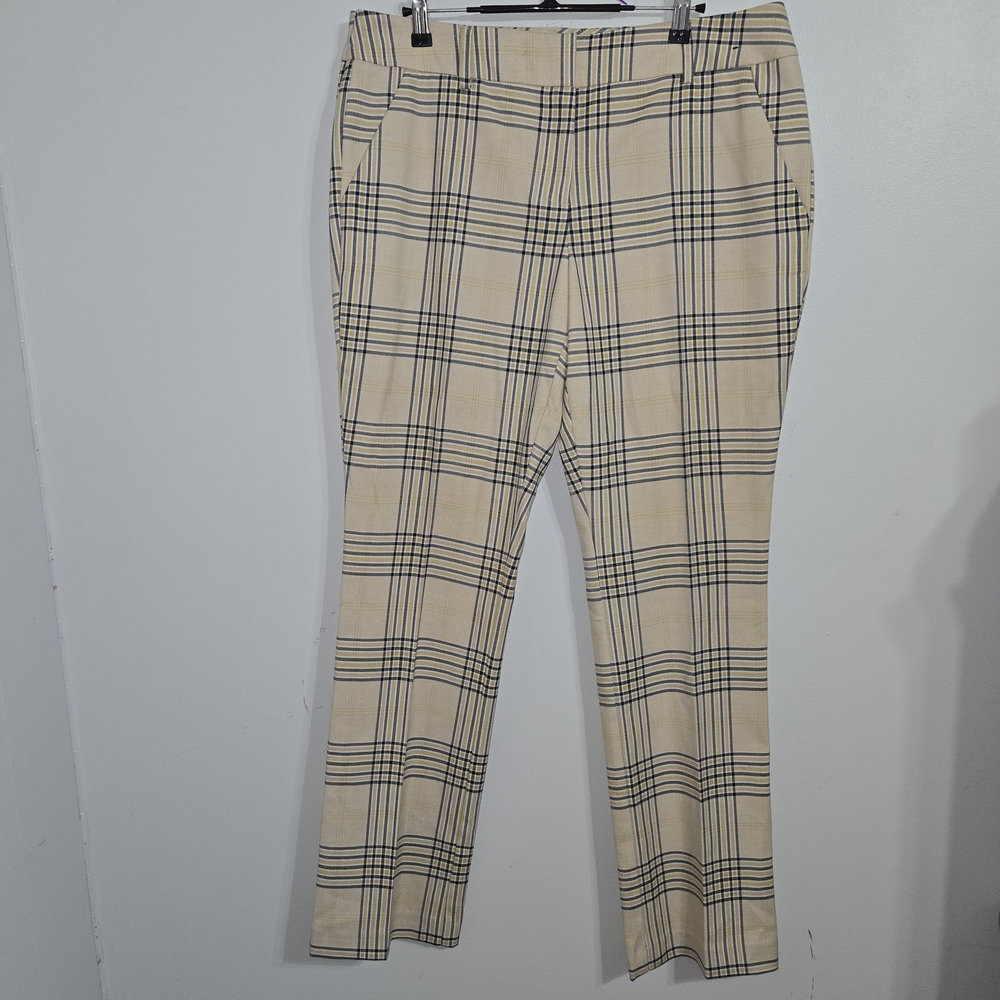 P#64 7TH‎ AVENUE Women's Plaid Dress Pants Size 12